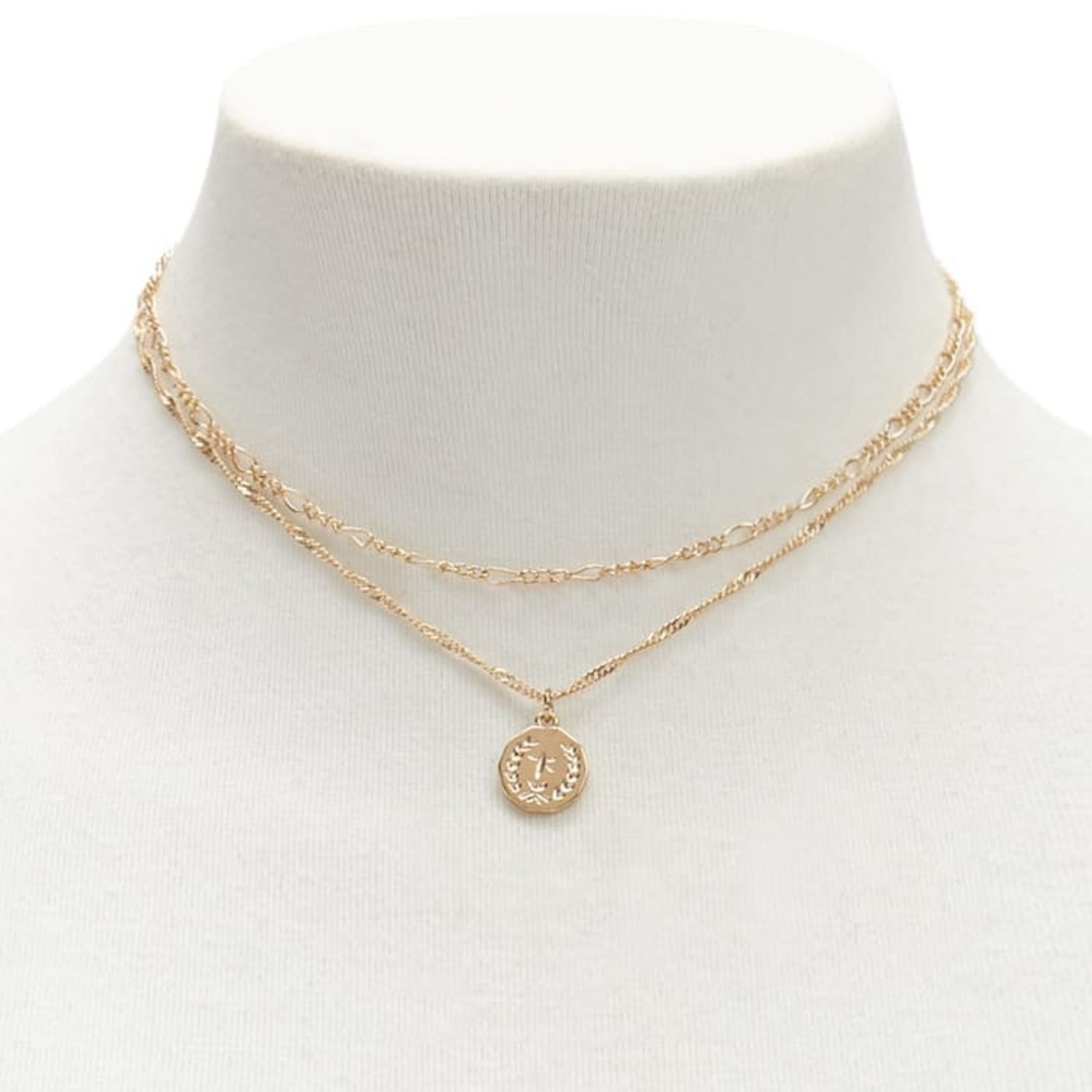 Layered gold necklace
